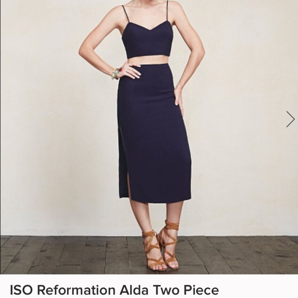 Reformation Alda Set in Navy